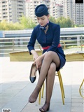 SIW Siwen Media 051 China Eastern Airlines uniform, cap, scarf, skirt, four pieces set - Siqi(56)